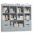 Castle White Bookshelf, 4-Tier Open Shelf Bookcase, 9 Cube Storage Organizer and 5 Drawers with Anti-Tilt Device, Freestanding Horizontal Bookshelf Cube Shelf for Bedroom, Living Room-1464777631