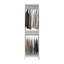 Armoire ouverte de 84 po avec 2 barres de suspension, 2 tablettes, un rangement et une solution de rangement compacte