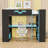 Full Wood Loft Bed with RGB LED Lights, Built-In Desk, and Storage-1991785148