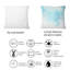 Coussin en dentelle blanche sur fond bleu clair - imprimé moderne-2082416830