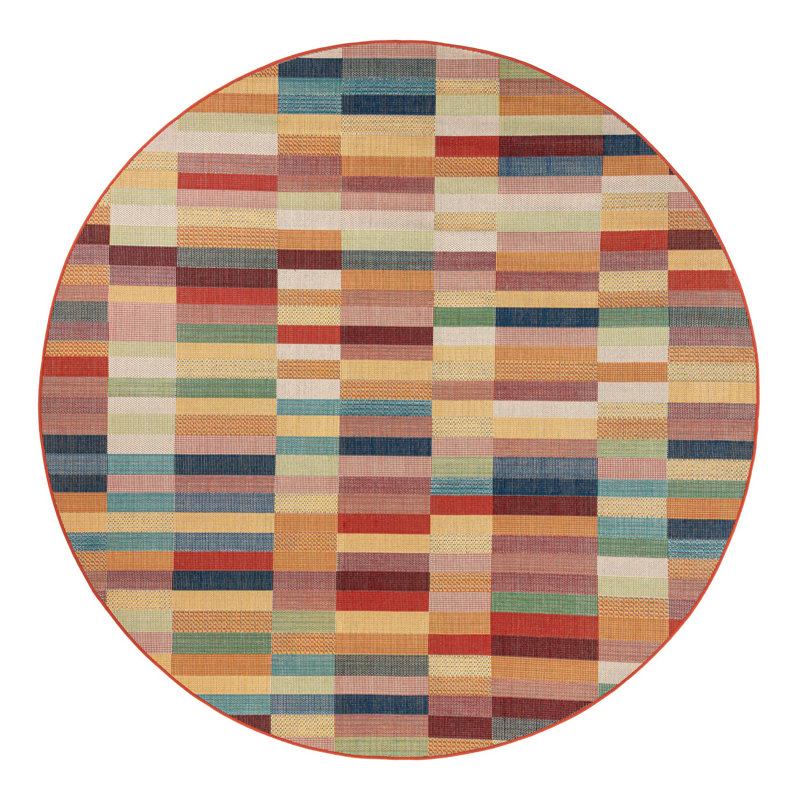 Striped Indoor / Outdoor Rug, Round 10'