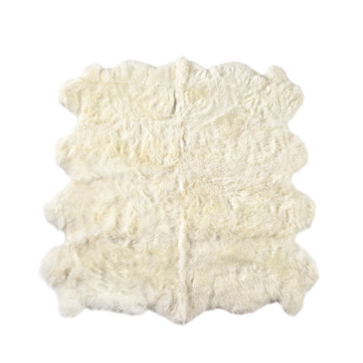 Lalo Sheepskin Area Rug in Cream