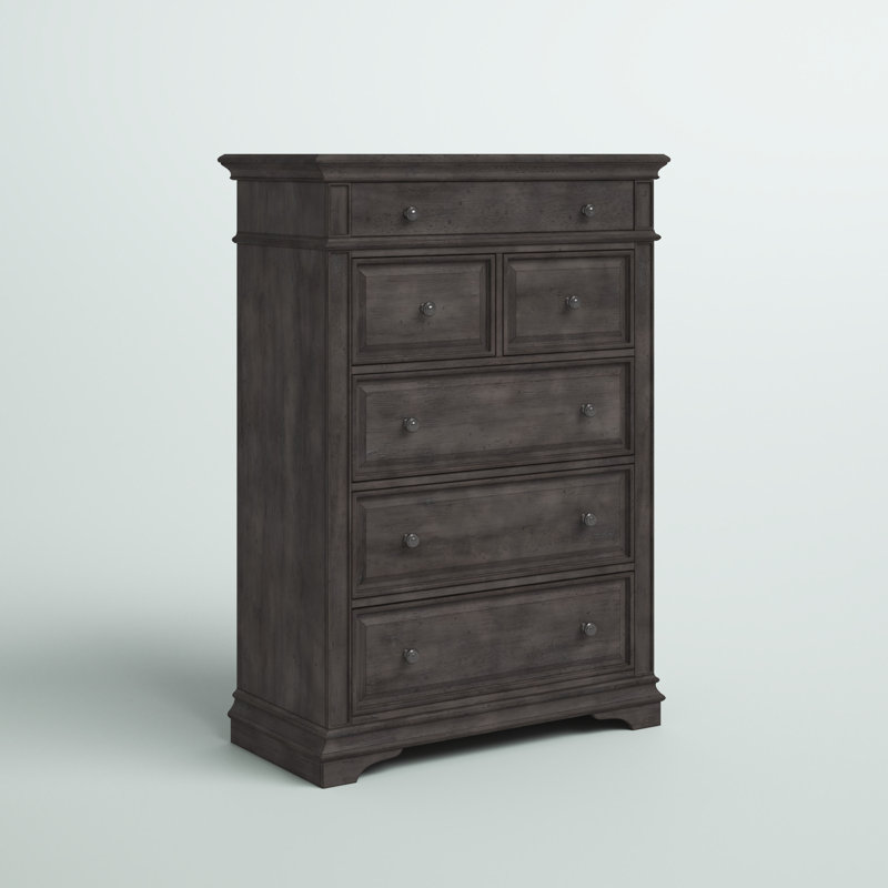 Commode 5 tiroirs Hetton, Driftwood