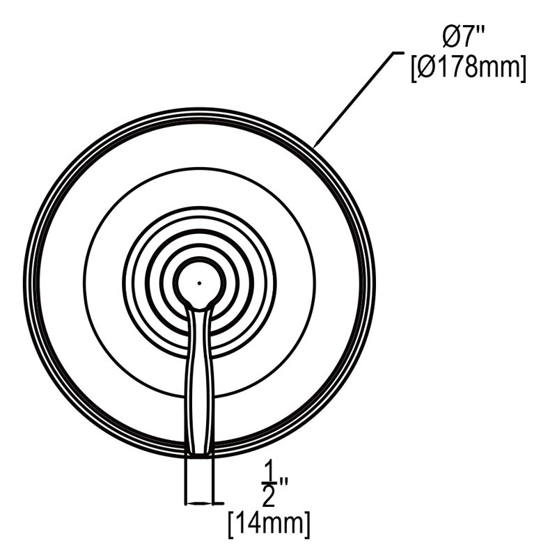 Chelsea Pressure Balance Valve Trim, Polished Chrome