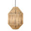Luminaire suspendu pyramide en jute noir et brun clair l 17 po Abberger