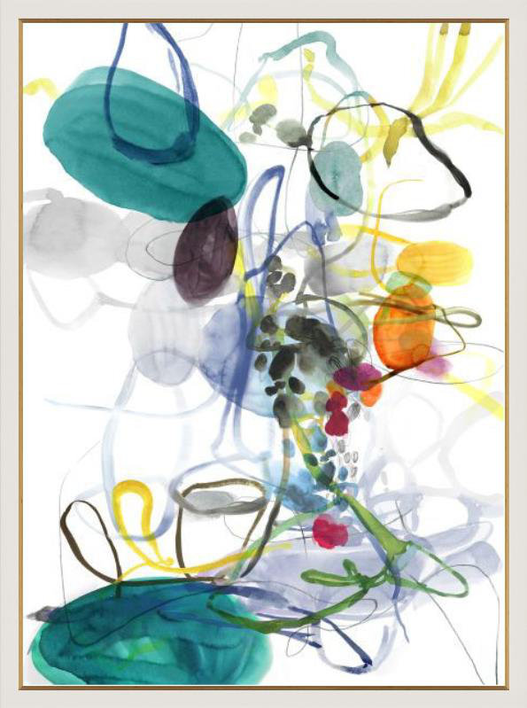 Ebb & Flow I Painting by Fern Cassidy, Image Brush Gel, 32" H x 24" W x 1.5" D