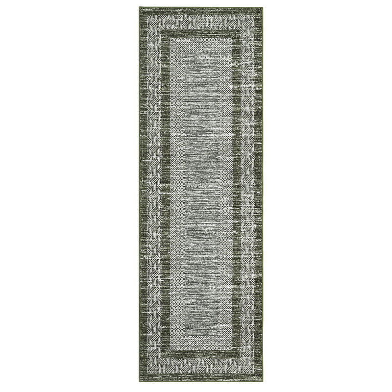 Striped Area Rug, Green, 160*230cm