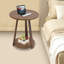 Table de bout avec table de bout 19,6 po à 2 niveaux en bois moderne pour petits espaces-988311724