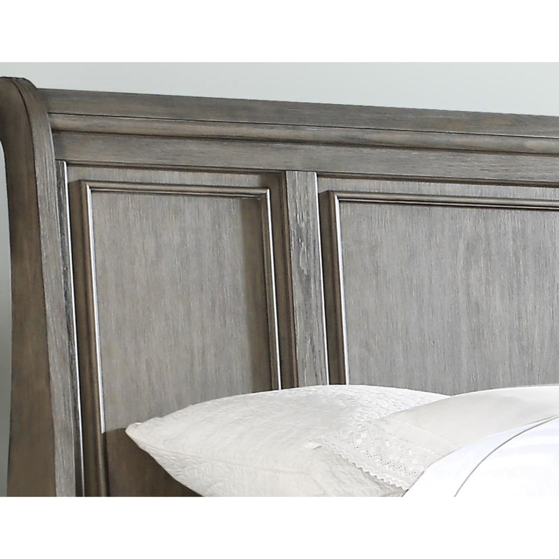 Grand lit de rangement antique gris
