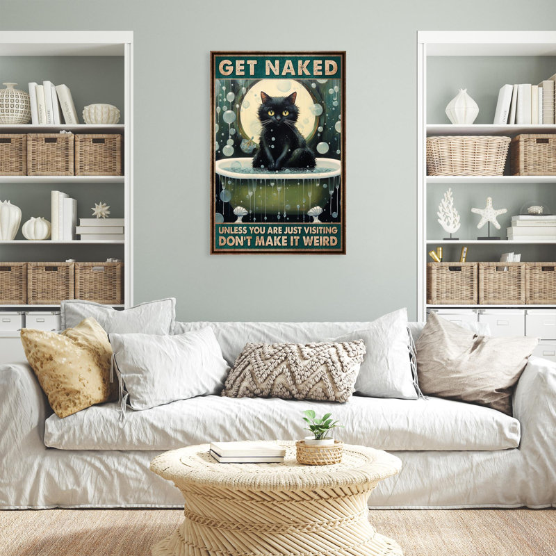 «Black Cat Get Nake 4 - 1 pièce», impression sur toile tendue sur toile tendue, L 16 po x H 20 po
