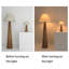 Beige-blanc + lin brun + lampes sur pied de forme libre en bois massif