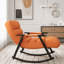 Folding Rocking Lounge Chair with Adjustable Back, Footrest & Side Pockets-1913642885