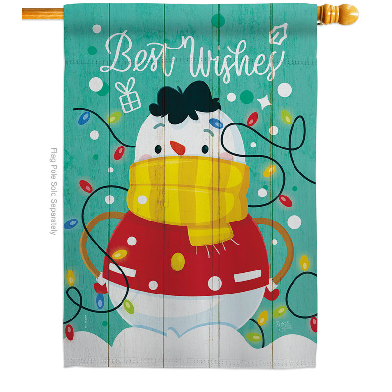 Drapeau de jardin en polyester 40 x 28 po à 2 côtés