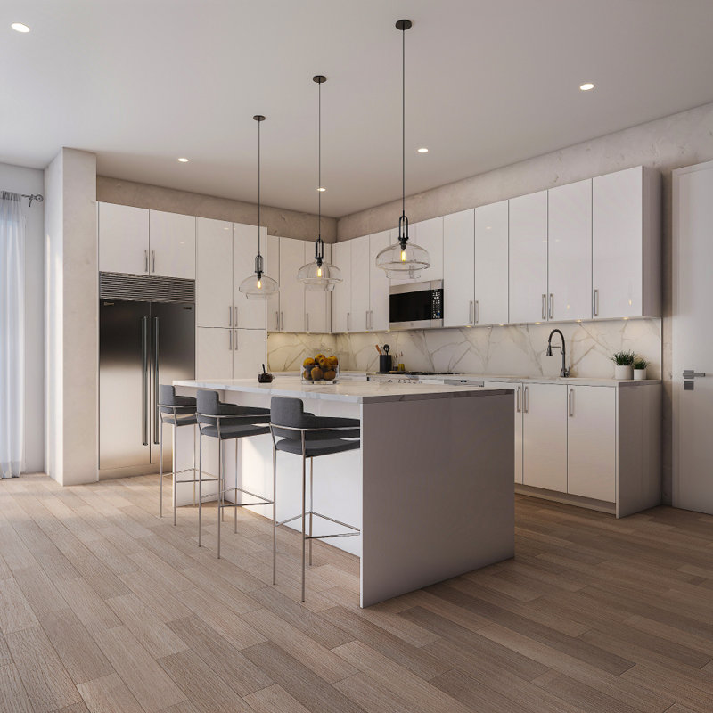 Bourre Radiance Slab, Blanc lustré, H 42 po x l 3 po