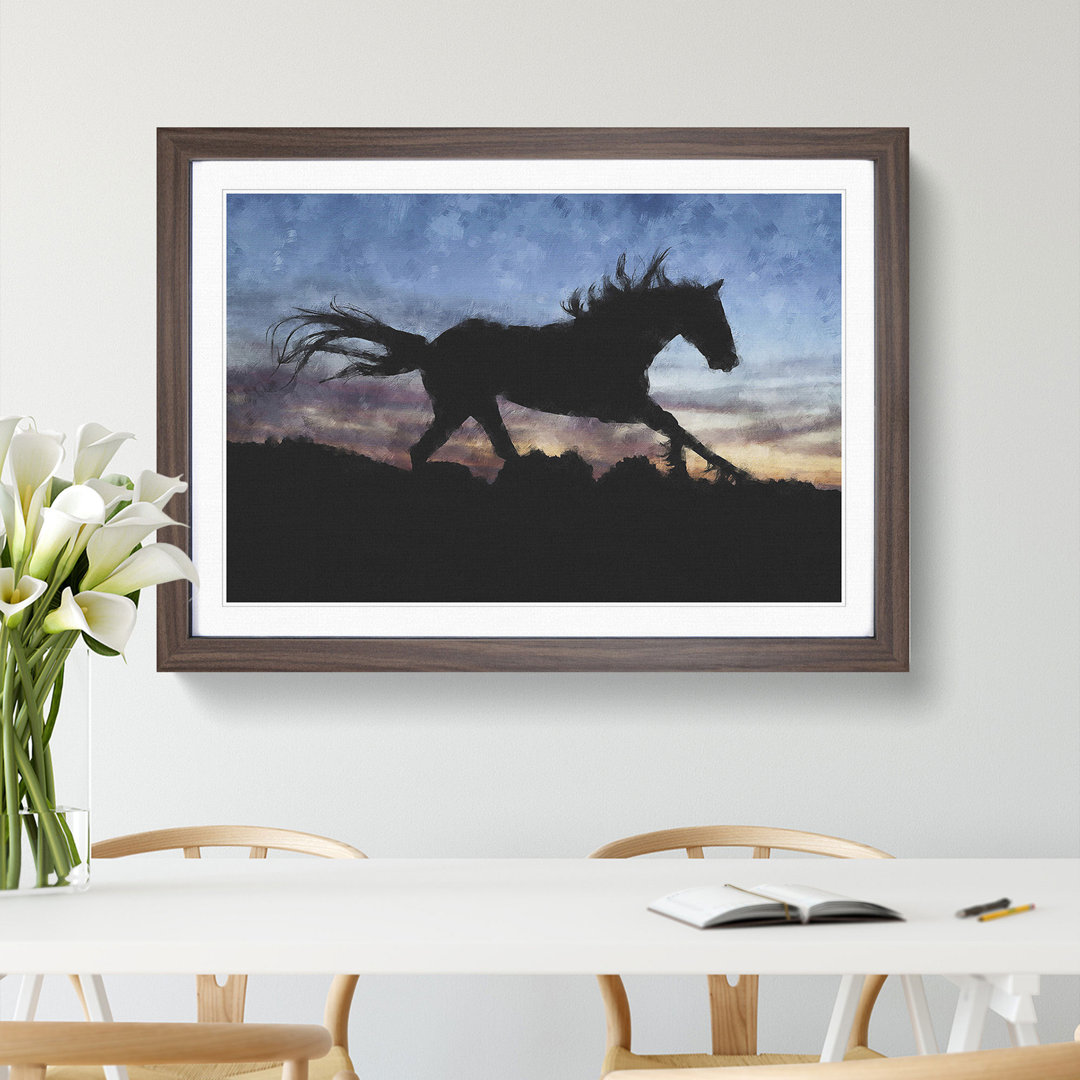 Wild Horse at Sunset Vol.1 - Picture Frame Painting