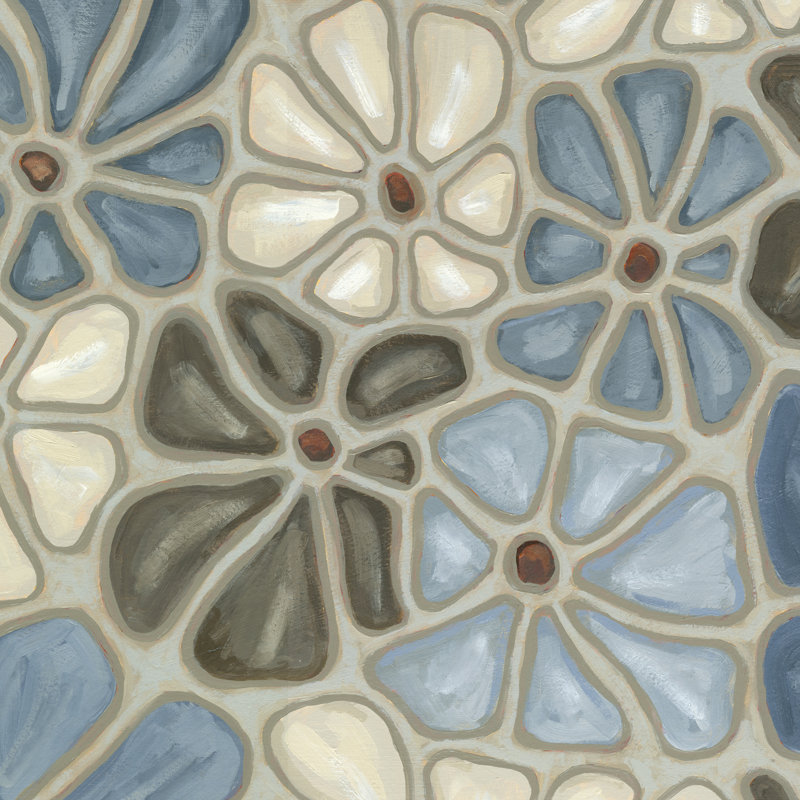 Tiled Petals II by Karen Deans - Wrapped Canvas Painting, 122cm H x 122cm W x 3.8cm D