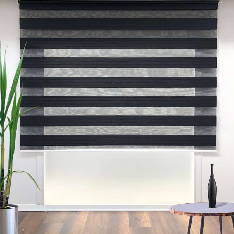 Store à enroulement semi-transparent jour et nuit, Gris, L 20 po x L 102 po