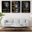 Inspirational Motivational Posters - ensemble d'art sur toile encadré pour le bureau, le salon, la chambre à coucher - (l 36 po x H 16 po)