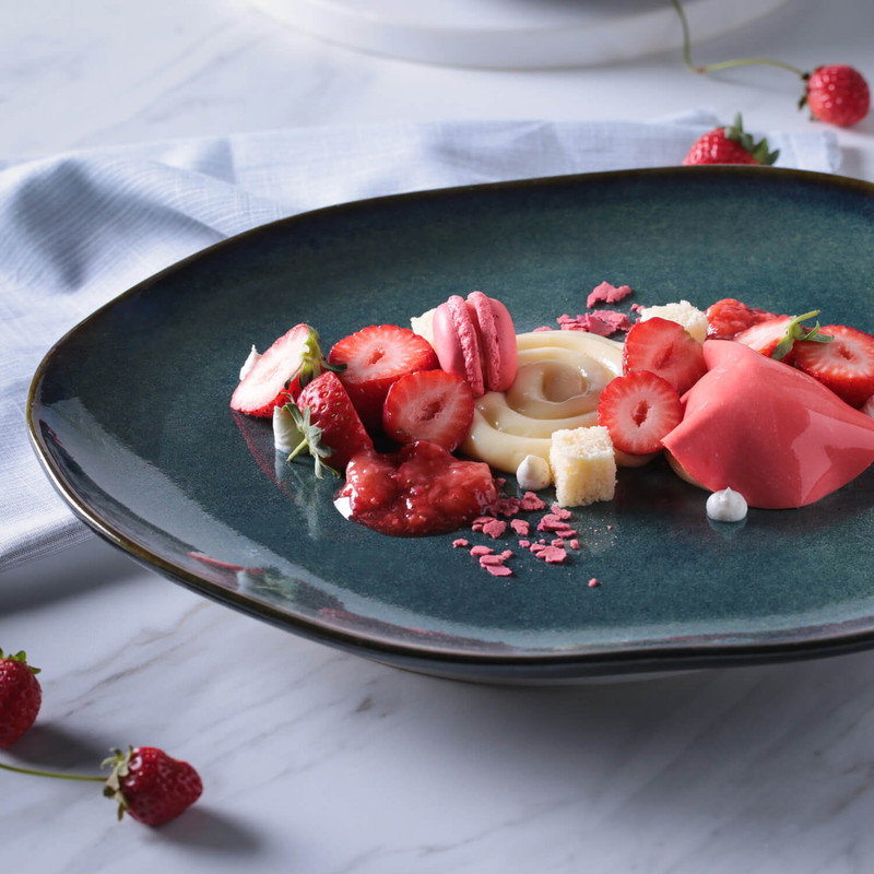 Assiette plate en grès de 12,2 po Oceano Commercial