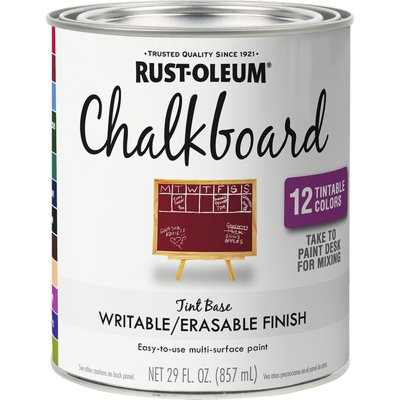 Rust-Oleum 243783 Qt Tint Base Chalkboard Paint-1PK