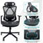 Chaise de bureau en filet avec avantages ergonomiques - lombaire réglable, accoudoirs, pour un travail efficace et à la maison pour une expérience améliorée, soutien lombaire offert, roues silencieuses, utilisation au bureau / à la maison