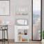 Armoire à double porte Pantry avec trois tablettes latérales