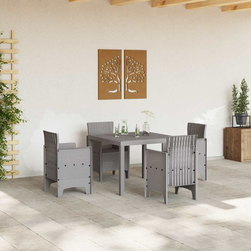 4 - Person Patio Dining Set with Rectangular Table , Cushions Included