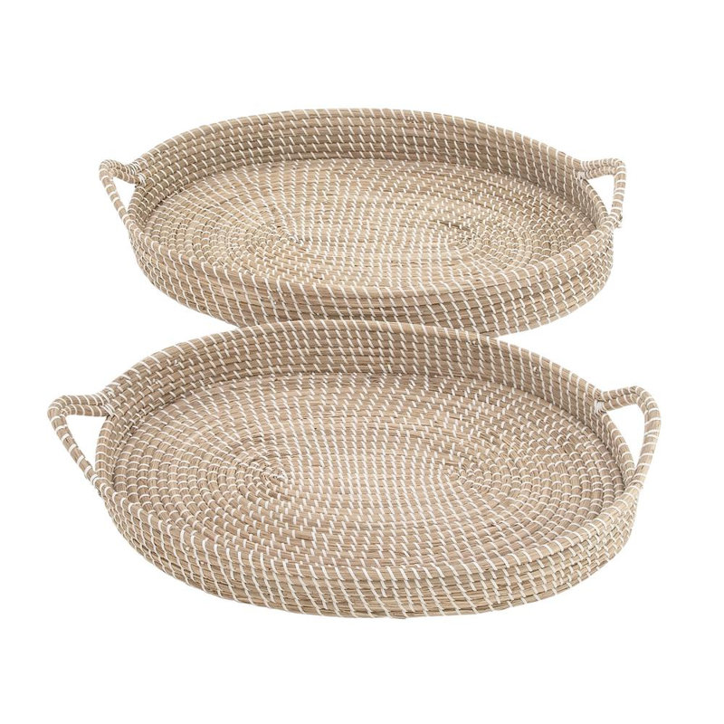 Ensemble de 2 plateaux d'appoint Brookhaven Seagrass