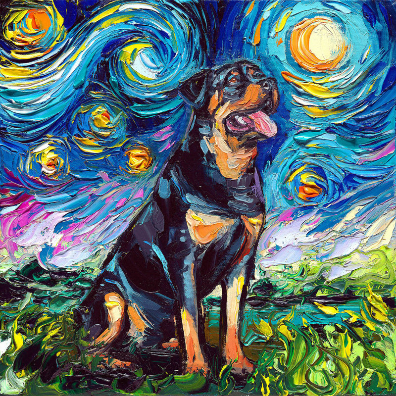 Ensembles de housses de couette DiaNoche par Aja Ann - Rottweiller 2, Housse de couette simple + 1 taie décorative stan