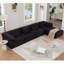 Canapé modulaire en forme de L Boneless de 142 po, sans assemblage, canapé 5 pièces, canapé-lit convertible, canapé entièrement compressé, fauteuils combinés, 5 sièges et repose-pieds, chenille-1053492998