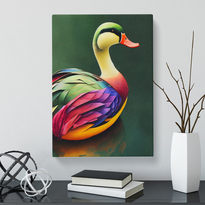 Watercolour Duck Vol.2 - Wrapped Canvas, 76cm H x 50cm W x 3cm D