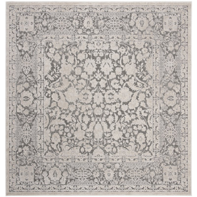 Calidia Oriental Dark Gray/Cream Area Rug