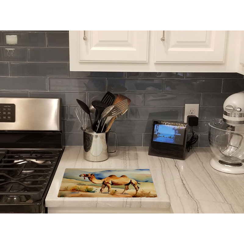 Camel Glass Cutting Board Large