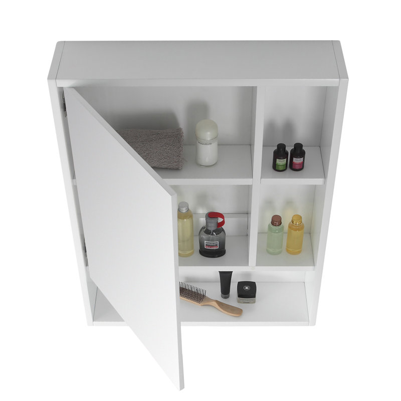 Armoire à pharmacie à montage en surface avec 4 tablettes Jensen, Blanc, Gauche