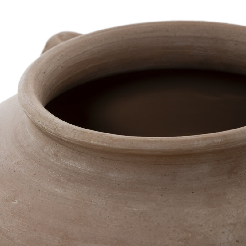 Civita Terracotta Table Vase, Aged Natural