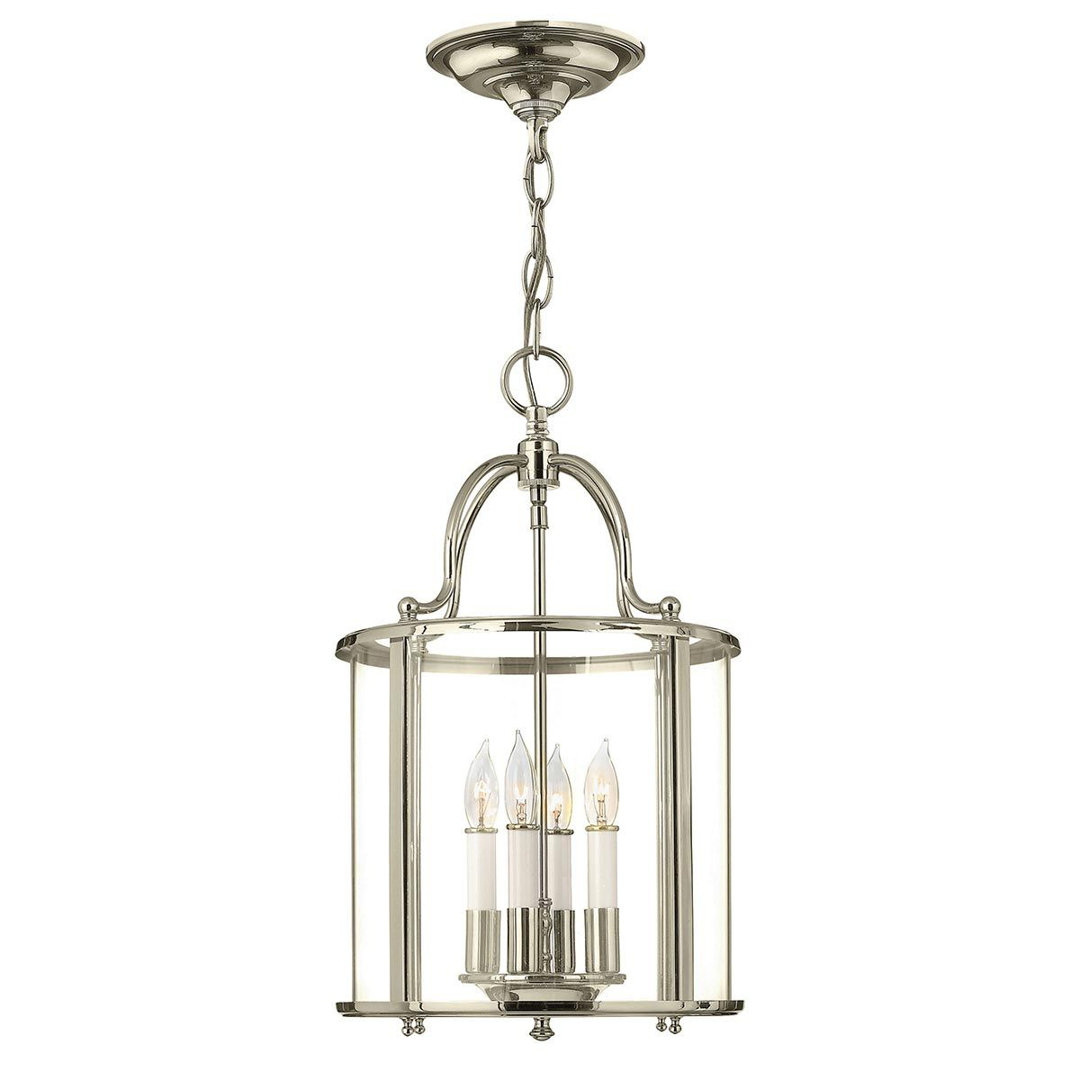 Streeter 4 - Light Polished Nickel Drum Pendant