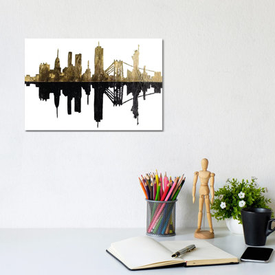 Contemporary Ny Gold by Patricia Pinto - Wrapped Canvas Gallery-Wrapped Canvas Giclée