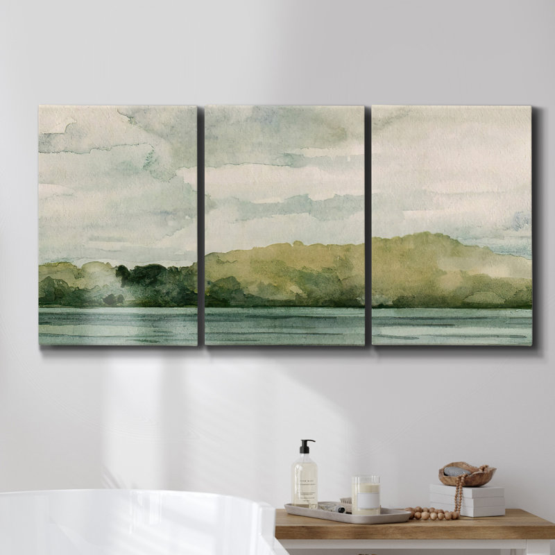 «Flowing Colors I», reproduction sur toile 3 pièces, H 48 po x l 96 po x P 2 po