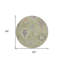 Tapis d'intérieur rond lavable floral 8 pi beige artichaut
