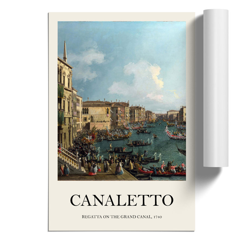 Regatta On The Grand Canal by Giovanni Canaletto - No Frame Print, 59cm H x 42cm W x 0.1cm D