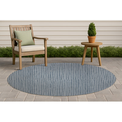 Chevron Feather Non-Slip Outdoor Rug