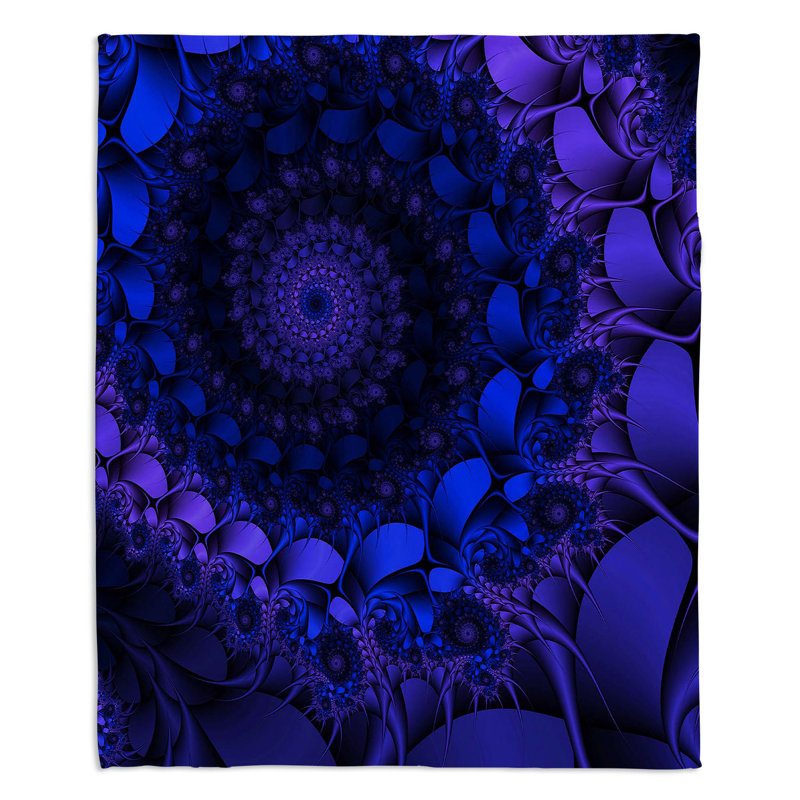  Couverture douce en sherpa, 51 po x 60 po, Bleu foncé