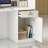 Nahjae Rectangle Synthetic Laminate Reception Desk with Filing Cabinet