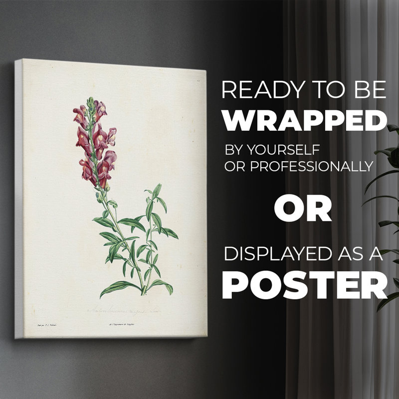 «Traditional Botanical I», impression sur toile seulement - NON-CADRE, H 48 po x l 32 po