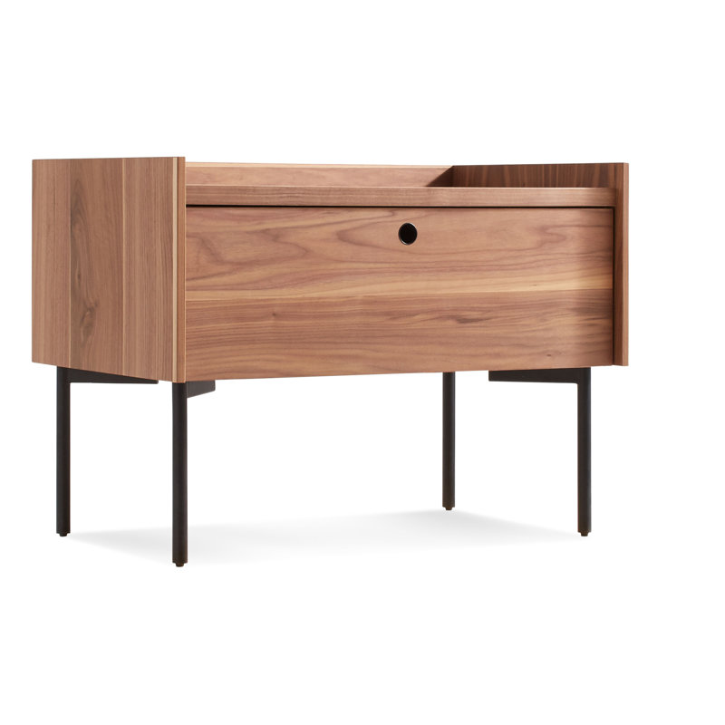 Peek 1 - Drawer Nightstand, Rustic Walnut