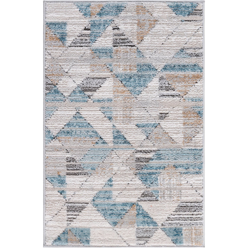 Geometric Indoor Rug, Rectangle 2'2" x 3'