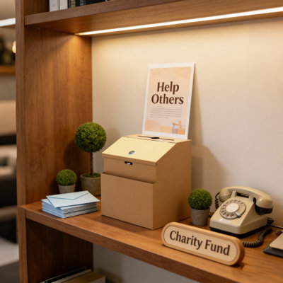 Boîte de collecte de fonds de charité