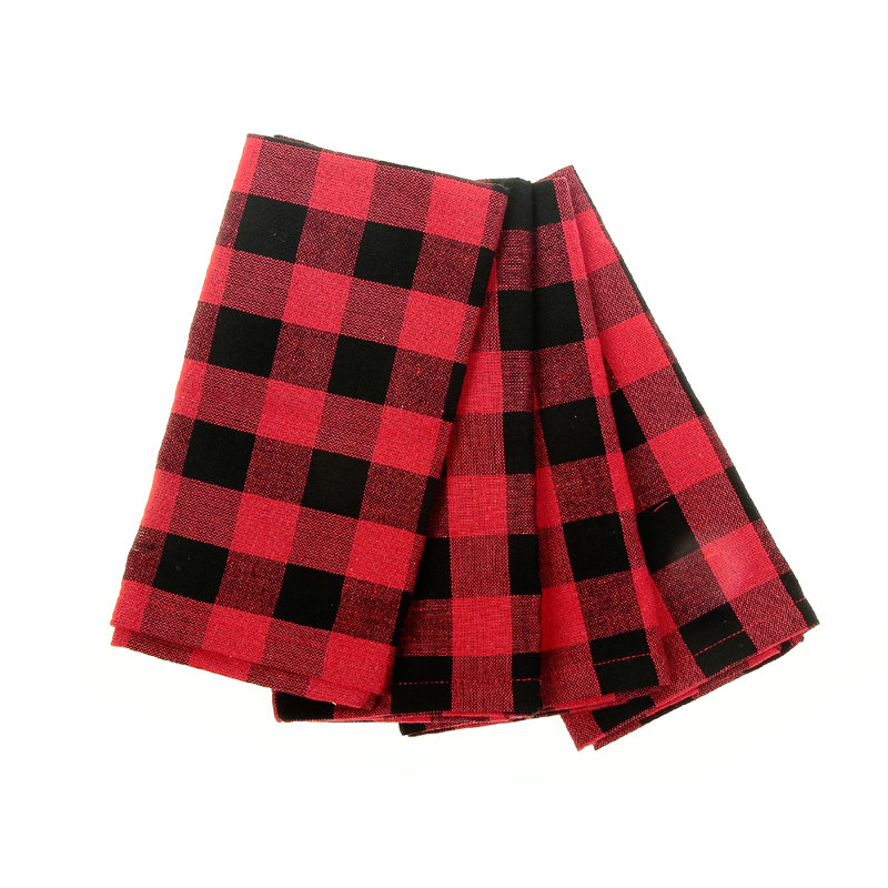 Serviette de table en coton 18 po Buffalo, Rouge