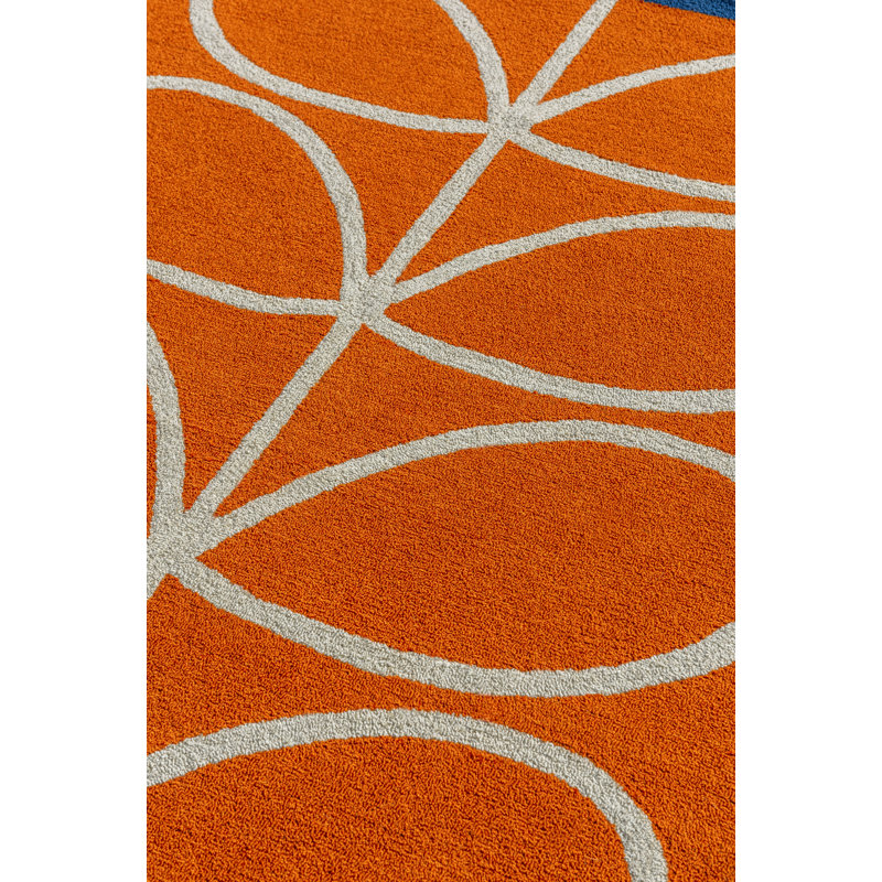 Linear Stem Hand Tufted Floral Area Rug, Rectangle 5'3" x 7'7"