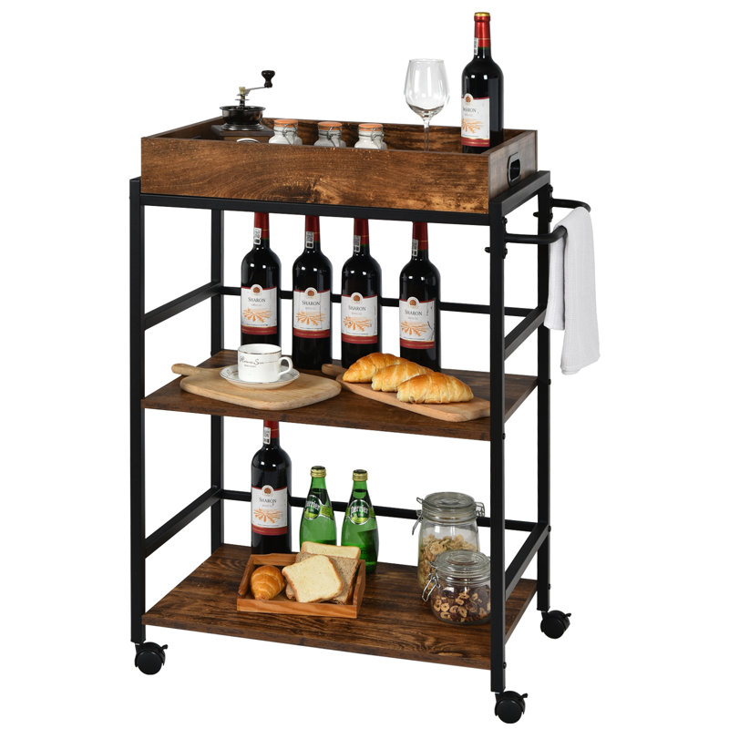 93 cm H x 73 cm W Utility Cart